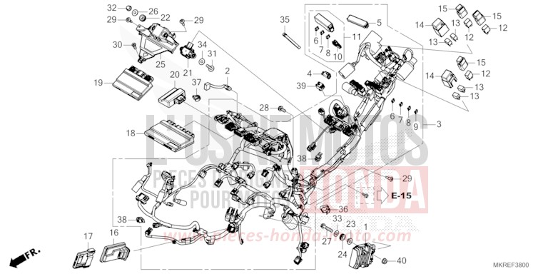 FAISCEAU DES FILS de CBR1000RR SP SP1 SP2 MAT PEARL MORION BLACK (NHC33) 2024